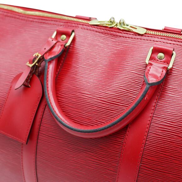 🔴 Keepall 50 Bag - Red Epi Leather - Picture 8 of 16